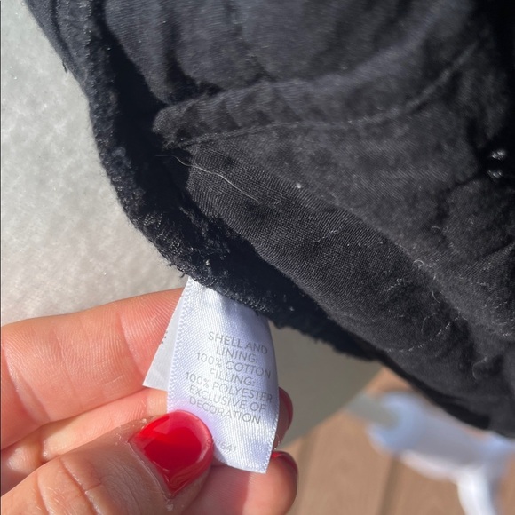 Pure Jill Elements Quilted Jacket Black Open Front Boho Minimalist boxy cozy - Picture 7 of 11